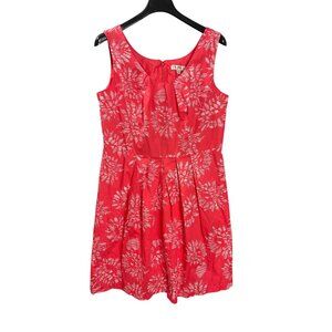 Dressbarn Pink White Floral Sleeveless A-Line Dress Size 16